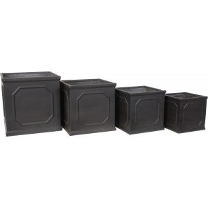 Sq. Frame Planter 45X45X45 Black- Pots - Windy Ridge Garden Centre