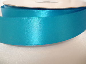 Satin Double Face  Turquoise 70Mm Per Metre - Christmas - Windyridge Garden Centre