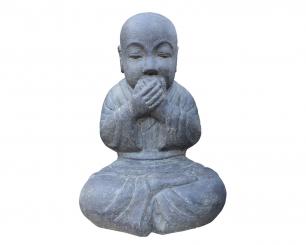 Sitting Monk With Closed Mouth - Garden Ornaments - Windyridge Garden Centre