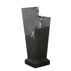 Triangular 3 Fall - Black - Water Features - Windyridge Garden Centre