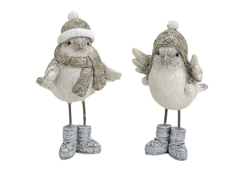 Winterbird Poly/Iron 2Ass 8X8X13Cm - Christmas - Windyridge Garden Centre