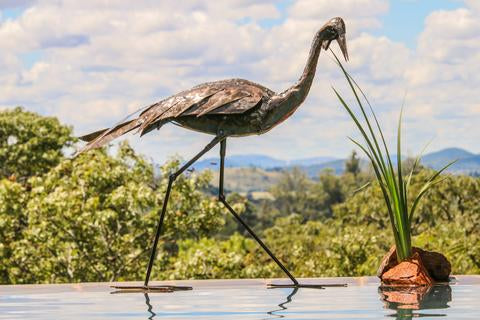 Walking Wattled Crane Large H 130cm