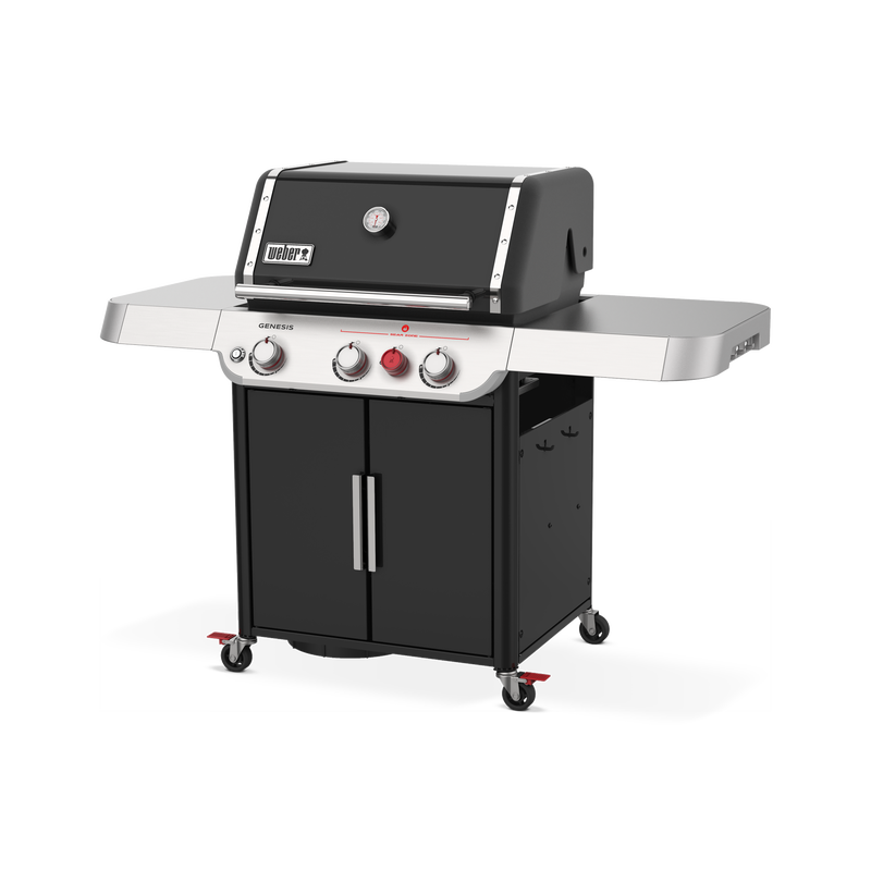 Weber Genesis E325s right side view showing tool hooks