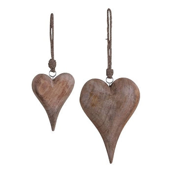 Wood Heart Hanger Dost - Christmas - Windyridge Garden Centre
