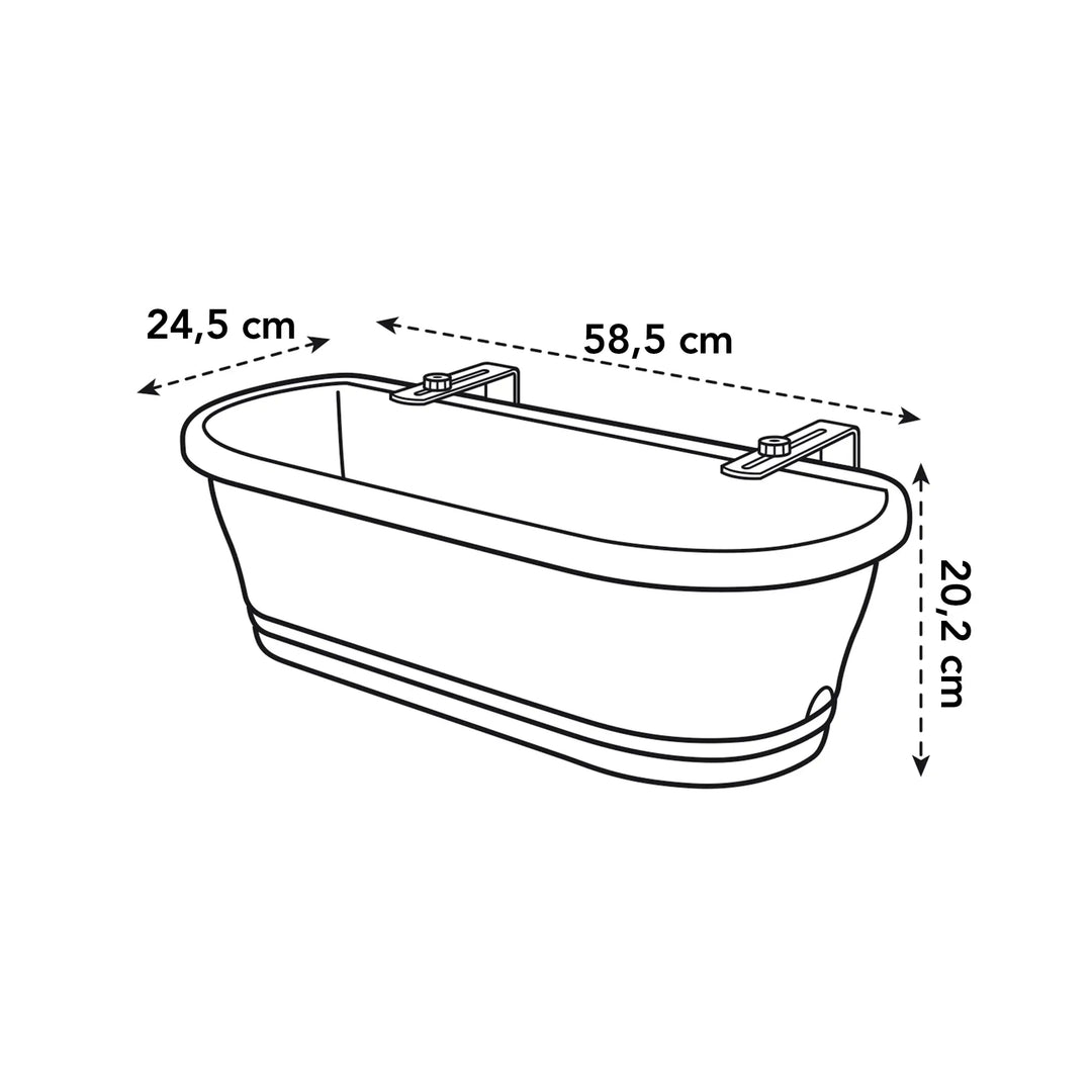 Corsica Easy Balcony Trough Hanger Anthracite