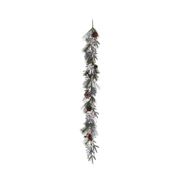 Deco Garland Robin Birdhouse10X18X178Cm - Christmas - Windyridge Garden Centre