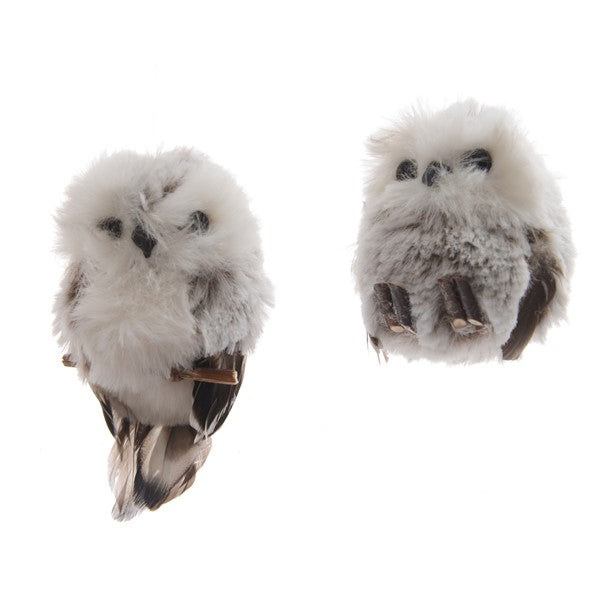 Owl polyester feathers 3ass