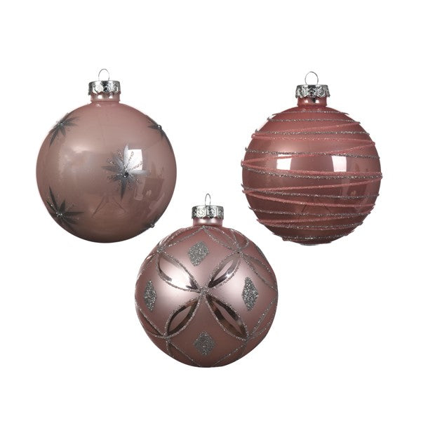 Glass Bauble Decor Mix 3Ass - Christmas - Windyridge Garden Centre