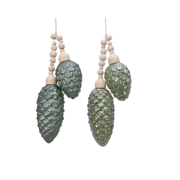 Gl Pinecone Bundle Ant 2Ass Sage Green - Christmas - Windyridge Garden Centre