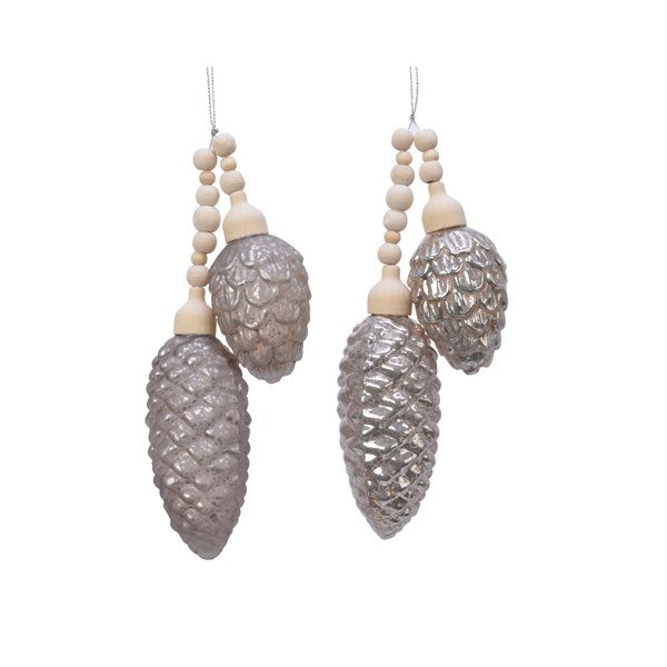 Gl Pinecone Bundle Ant 2Ass Misty Grey - Christmas - Windyridge Garden Centre