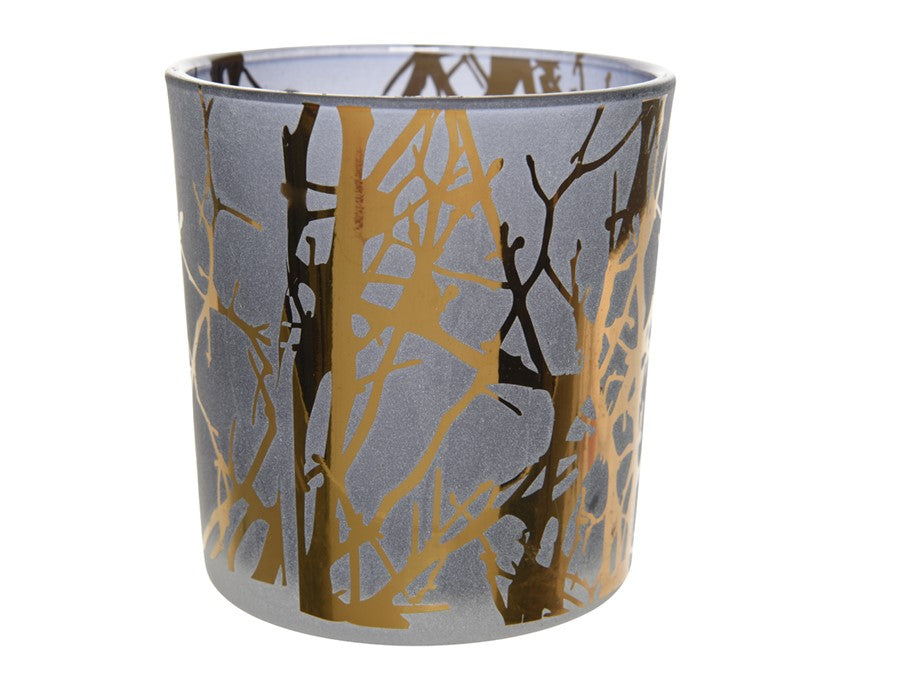Gl Tealighth Sandblasting Treedia7.3X8Cm - Christmas - Windyridge Garden Centre