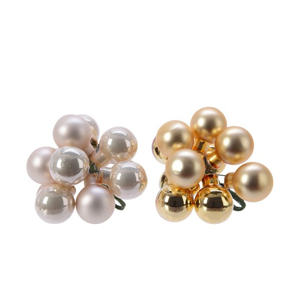 Glass Baubles 2.5Cm Light Gold - Christmas - Windyridge Garden Centre
