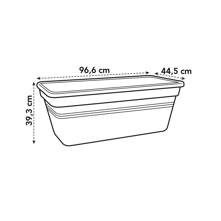 Green Basics Garden XXL Trough 100cm Living Black