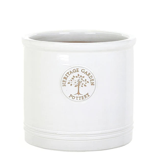WHITE CYLINDER 25CM HERITAGE CYLINDER