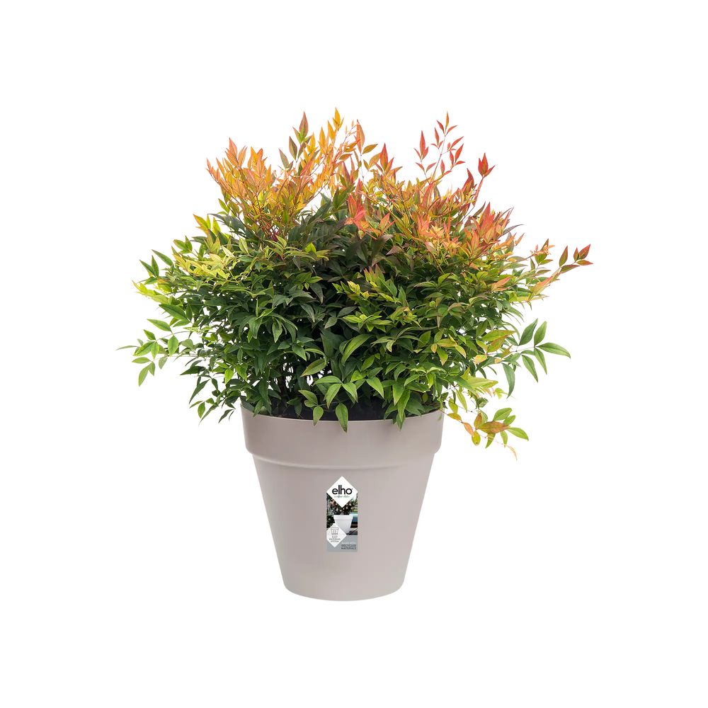 Elho Loft Urban Round Pot on Wheels Warm Grey