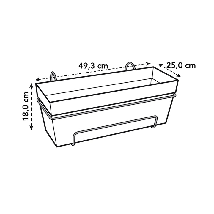 loft urban trough allin1 anthracite 50cm