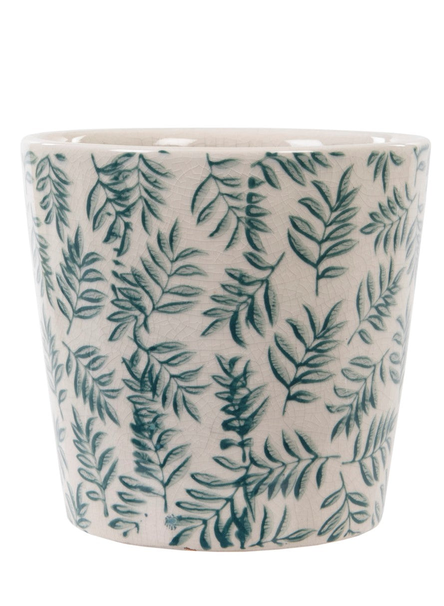 Floral Pot Leaf L Ø18cmDx17cmH