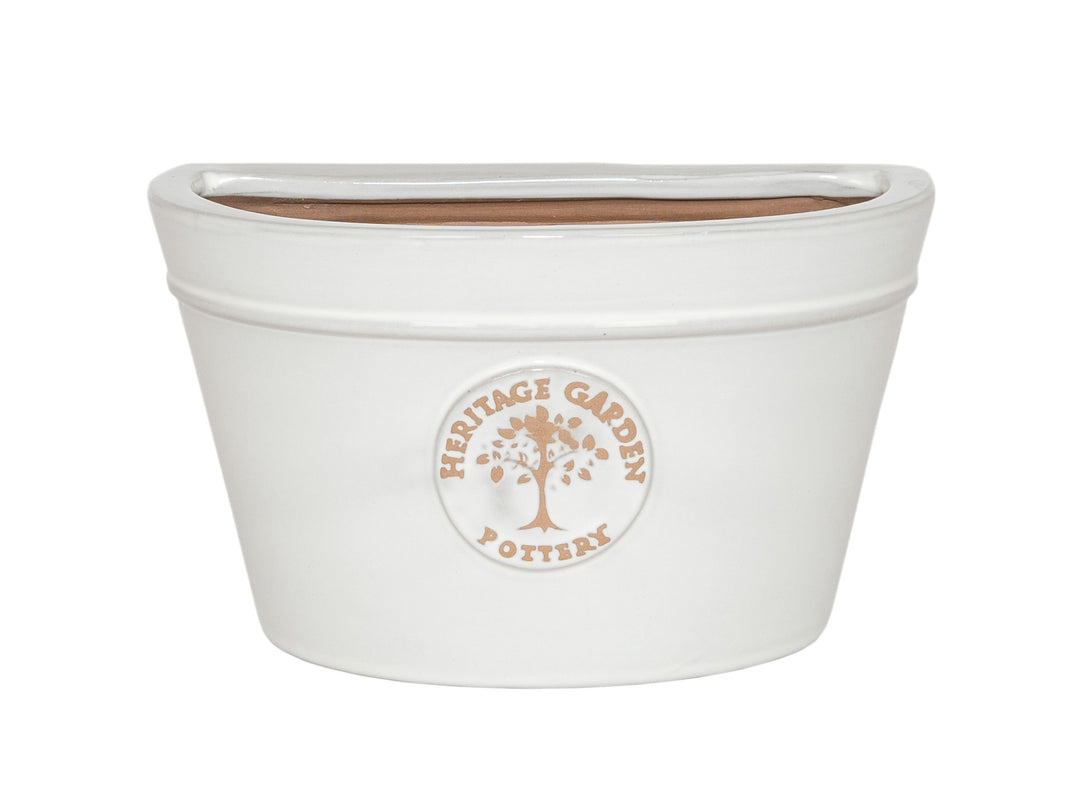 20Cm Edwardian Wall Pot White - Pots - Windyridge Garden Centre
