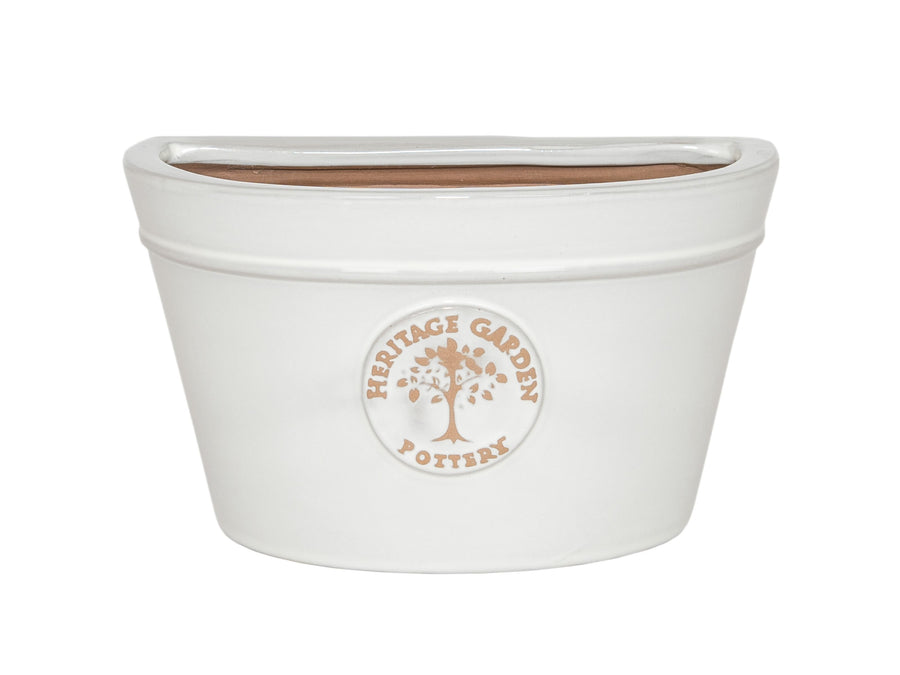 20Cm Edwardian Wall Pot White - Pots - Windyridge Garden Centre