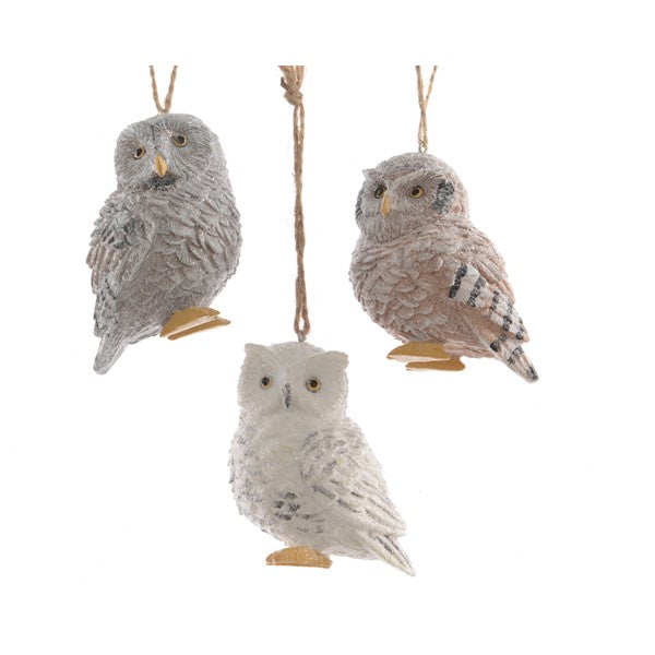 Owl With Hanger Natural - Christmas - Windyridge Garden Centre