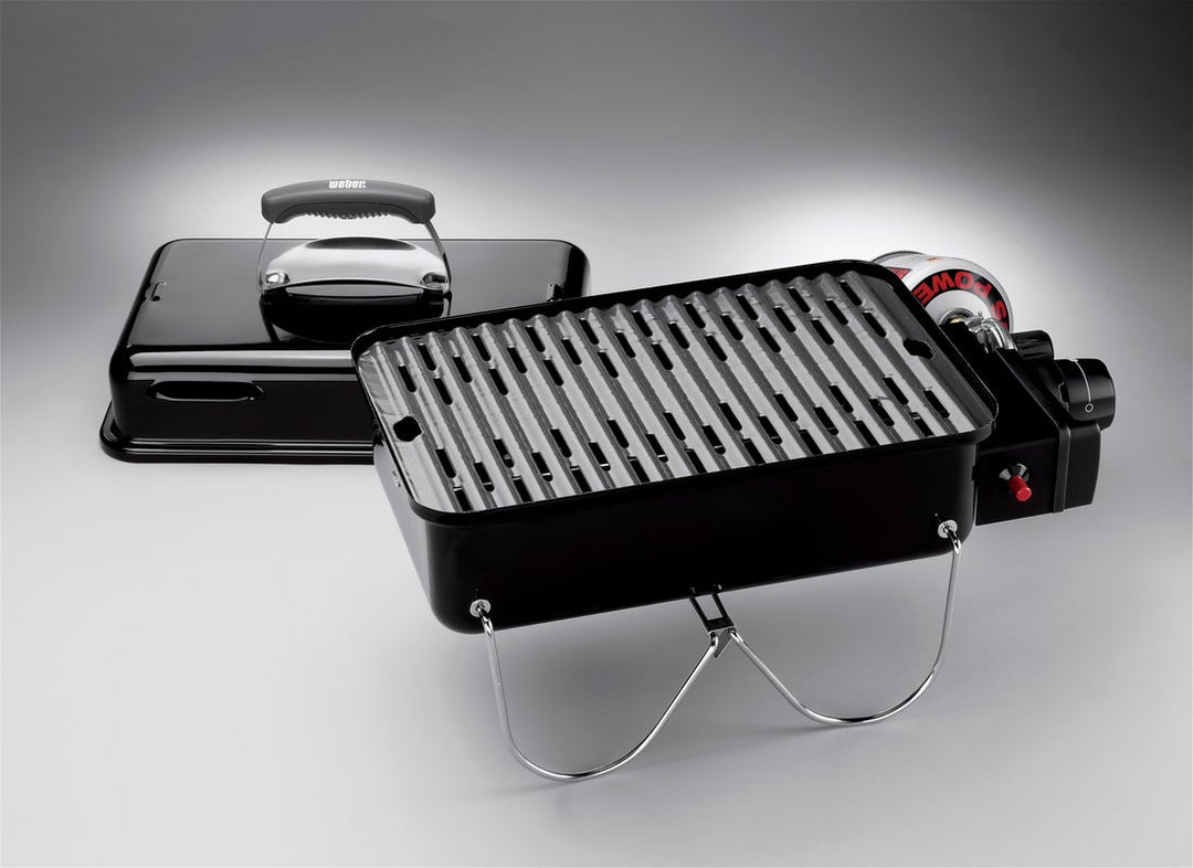 Cast Iron Grill Grates on a Weber Go Anywhere Gas Barbecue