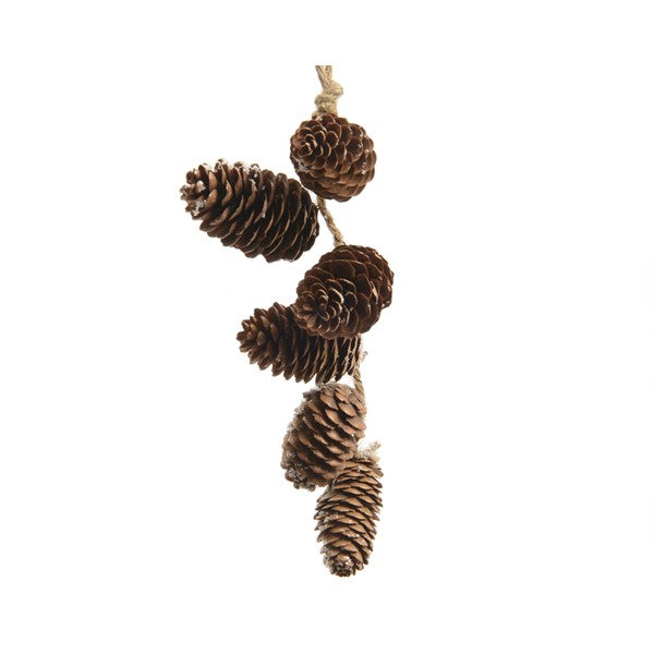 Pinecone Hanger With Glitters Brown - Christmas - Windyridge Garden Centre