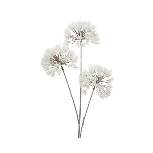 Plc Flower Ball Spray White Frost - Christmas - Windyridge Garden Centre