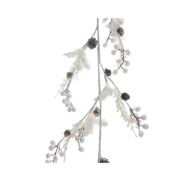 leaf garland w pinecones