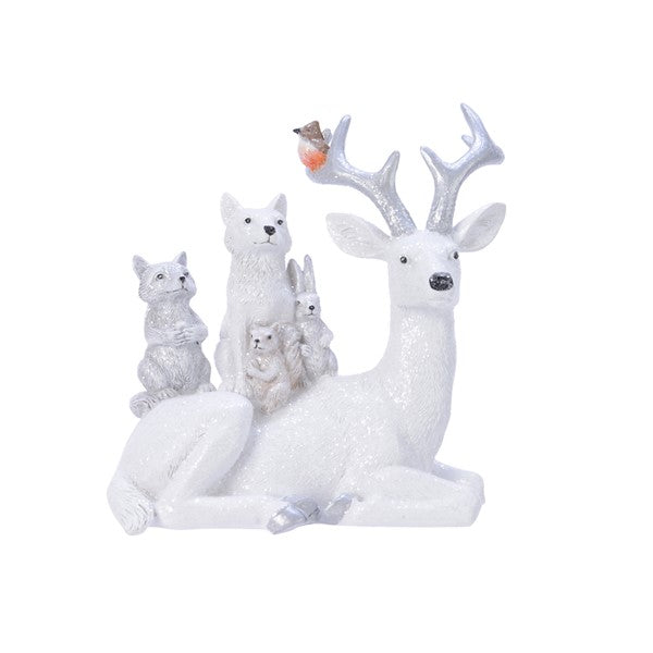 Poly Deer W Animals On Back - Christmas - Windyridge Garden Centre