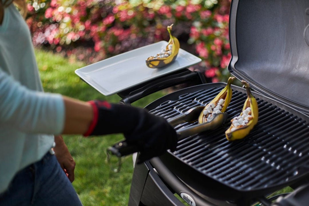 Weber Q 1200 Gas Barbecue in a garden in Ireland