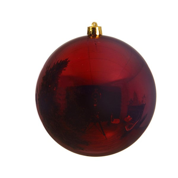 Baubles Polystyrene Shiny Oxblood D.20Cm - Christmas - Windyridge Garden Centre