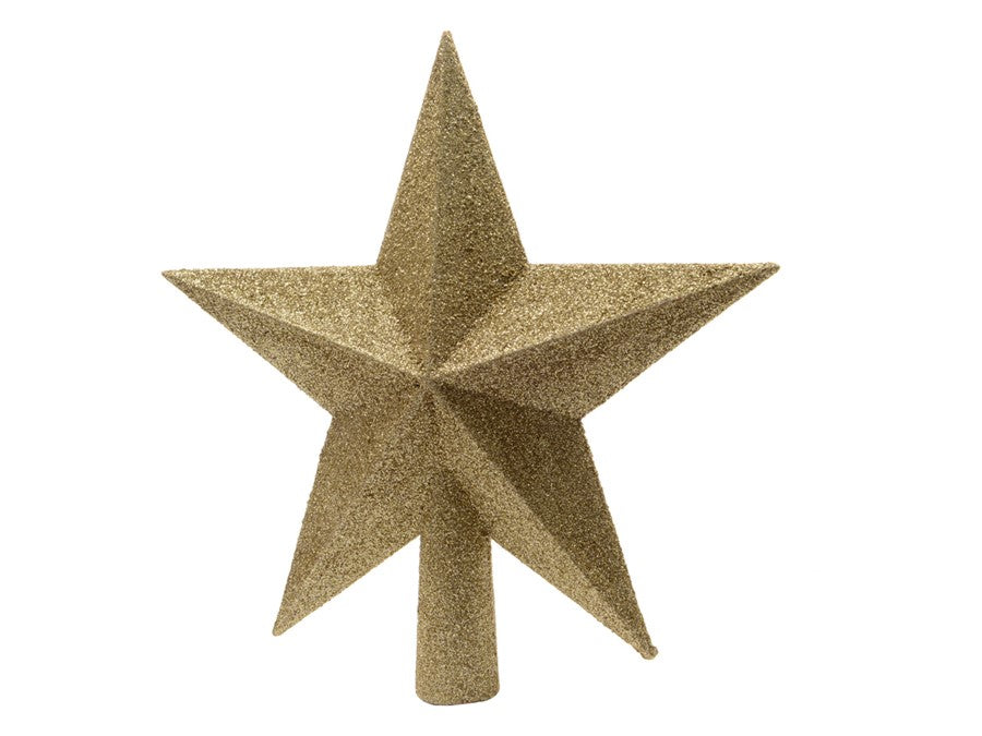Treetopper shatterproof glitter light gold L.4.2cm x W.19cm x H.19cm