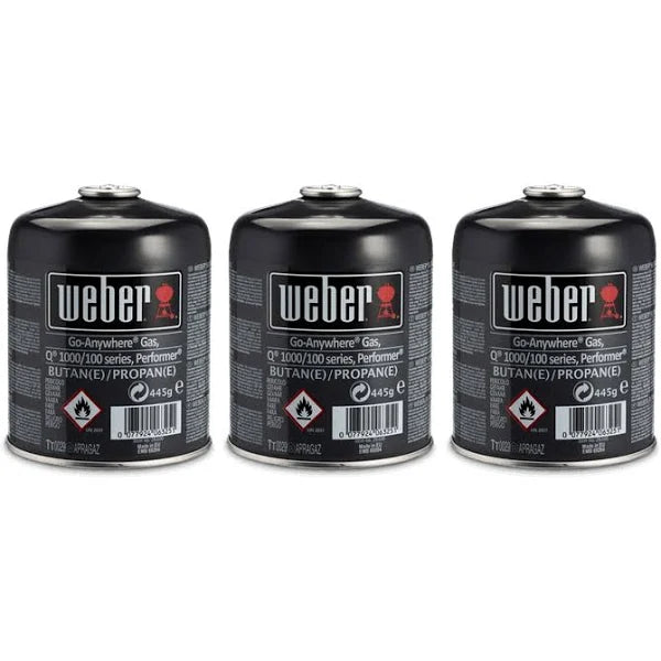 Weber DISPOSABLE GAS CANISTER - 3-PACK