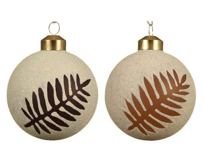 Gl Bauble Trans Leaf 2Clsdia8Cm - Christmas - Windyridge Garden Centre
