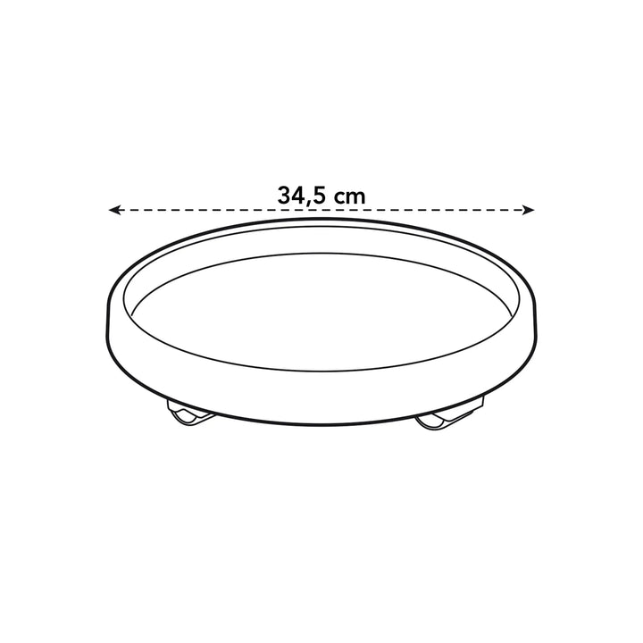 Universal Planttaxi Anthracite Saucer Wheels Ø35cm