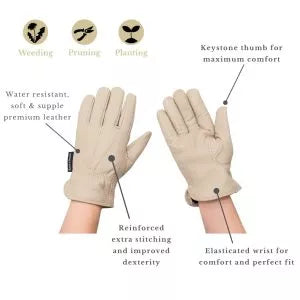 Leather Water Resistant Gloves KS Luxury . Mens L